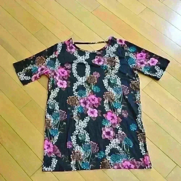 Sandro Cutout floral-print jersey top Size 0 US XS - Picture 3 of 11